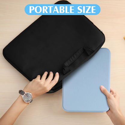 Dunzoom 2 Sets 4 Pcs Small Glass Desktop Whiteboard with Reversable Stand 8x6 Inch Mini Dry Erase White Board Easel with 2 Markers Reusable Desk Notepad for Home Office School Supplies (Blue)