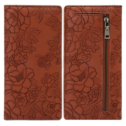 Bakurok Wallet Women Slim Thin RFID Blocking Bifold Floral Minimalist Vegan Leather Card Holder with Zipper Pocket ID Window