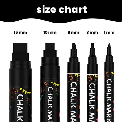 Chalkola 5 Black + 30 Patel, Neon 6mm + 10 Vintage 6mm Chalk Markers Bundle