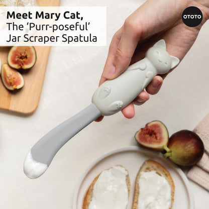 OTOTO Muscateers Bundle of Mary Cat, Katie, Kitty - Jar Scraper Spatula, Soup Ladle, Pizza Cutter - Cute Kitchen Accessories, Spooky Gothic Cat Gifts for Women, Kitchen Gifts, Halloween Gifts