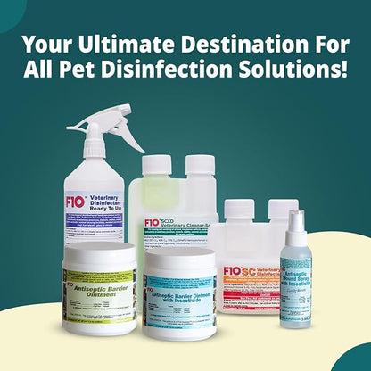 F10 SCXD Concentrated All Purpose Disinfectant Cleaner With Soap For Kennels, Litter Box, Cage, Terrariums, Habitats, Vet Practices - 100 ml (3.4oz)