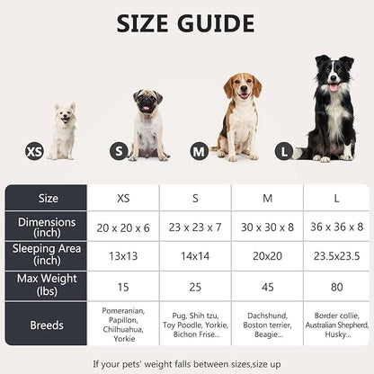 MIXJOY Orthopedic Dog Bed Comfortable Donut Cuddler Round Pet Beds Ultra Soft Washable Dog and Cat Cushion Bed (30'', Coffee)