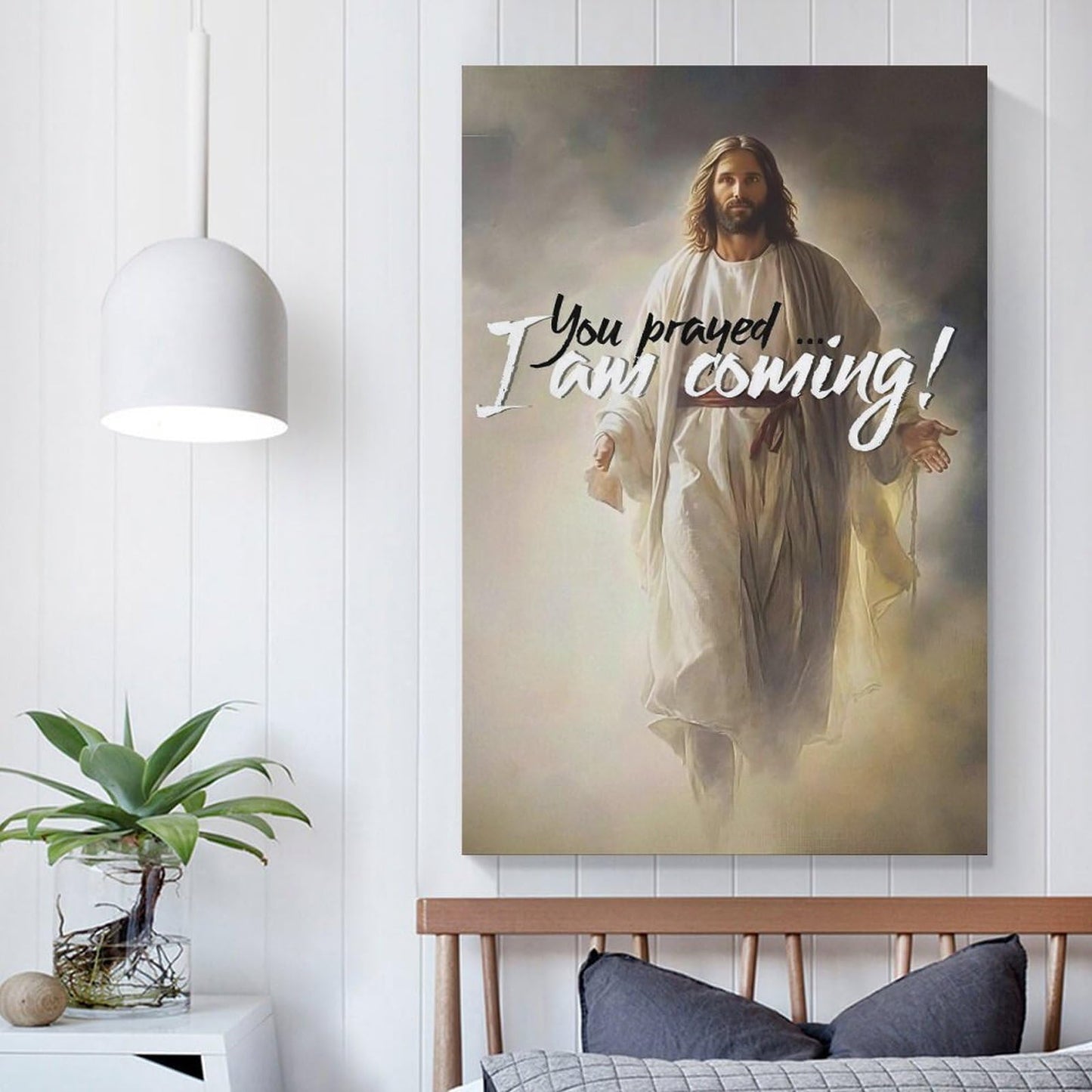 JHXNJDPOST I Am Coming! Religious Poster with Inspirational Message Canvas Wall Art Aesthetic Decorative Painting Living Room Restaurants, Pool Halls And Hotelsstyle-2 12x18inch(30x45cm)