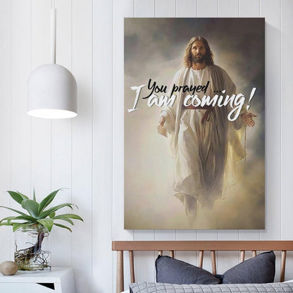 JHXNJDPOST I Am Coming! Religious Poster with Inspirational Message Canvas Wall Art Aesthetic Decorative Painting Living Room Restaurants, Pool Halls And Hotelsstyle-2 12x18inch(30x45cm)