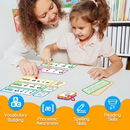 Kasfalci Blends & Digraphs Cards,Phonics Games,Speech Therapy Toys for Toddlers Kids,Learn to Read,Spelling Reading Learning Sight Word Games,kindergarten Preschool Learning Activities,Educational Toy