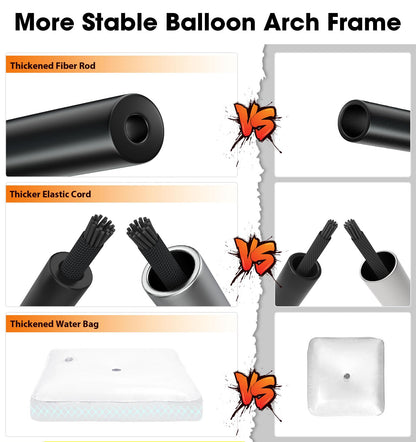 Chamvis Balloon Arch Kit, 9FT Height & 10FT Width Adjustable Balloon Arch Stand Frame Garland Stand: Wedding Baby Shower Birthday Photo Backdrop