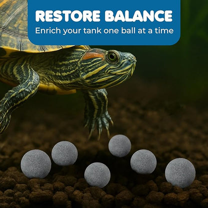 SunGrow Calcium-Rich Energy Balls, Fish Tank Cleaning Aid, Calcium Ball for Betta, AquariummDecor, Fish Activity Booster, Energy Source for Fish, Breeding Support, Betta Tank Accessories, 30 pcs