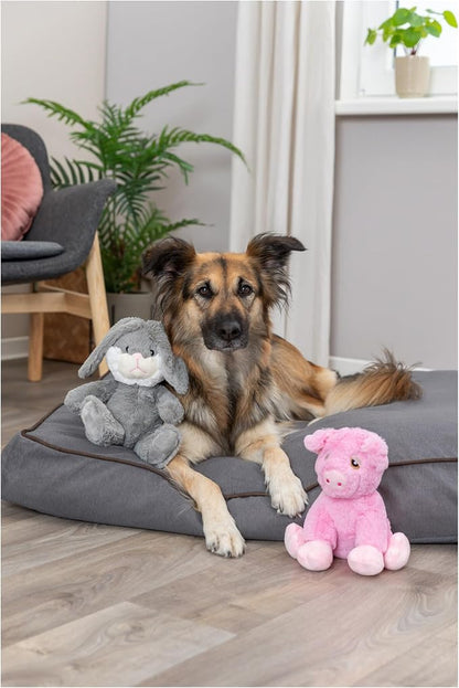 TRIXIE Be Eco Edison The Piggy Plush Dog Toy for All Dogs, 9.5" Fun and Cuddly Squeaky Dog Toy, 96% Recycle Material