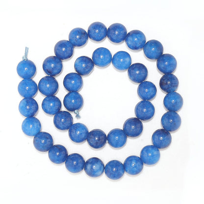 35pcs 10mm Natural Stone Beads Kyanite Beads Energy Crystal Healing Power Gemstone for Jewelry Making, DIY Bracelet Necklace