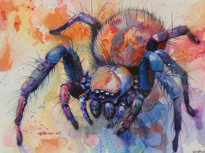QLTBPVJK Spider 5D Diamond Art Painting Kit with Round Full Diamond Art for Beginners Cross Stitch Gem Wall Art Home Decor 12x16 Inch