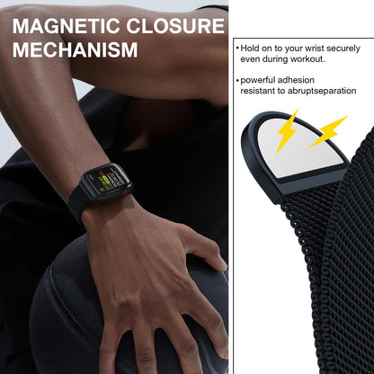 Stainless Steel Milanese Loop Compatible with Apple Watch Bands 46mm 44mm 45mm 49mm men and women, Magnetic Clasp Replacement for iWatch Ultra Series 11 10 9 8 7 SE 6 5 4 3 2 1