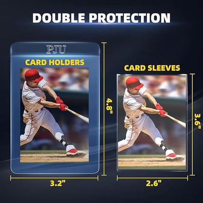 1000ct Semi Rigid Card Holders & 1000ct Card Sleeves for PSA, SGC, BGS, CSG Graded Card Submissions, Semi Rigid Baseball Cards Sleeves Protectors, PSA Graded Trading Cards Sleeve