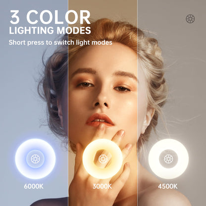 Hasipu Vanity Mirror with Lights, 11"× 14" Arched LED Makeup Mirror, Lighted Makeup Mirror with Lights, Smart Touch Control Dimmable 3 Modes Light 360°Rotation White