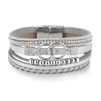 XIUDA Urn Bracelet for Ashes Boho Cremation Jewelry for Ashes Stainless Steel Memorial Cremation Bracelet Ashes Keepsake for Women