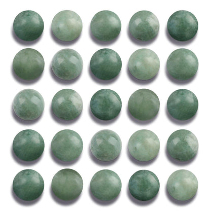 NITOPUPU 100Pcs 10mm Natural Smooth Burmese Jade Beads Round Loose Gemstone Stone Beads for Jewerly Making with Crystal Stretch Cord