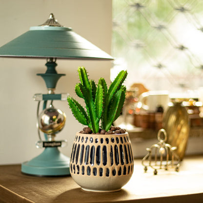 Chonsun Ceramic Planter 4 Inch Plant Pots Indoor Outdoor Succulent Plant Pot Flower Pots Mid-Century Planter Ceramic Pot