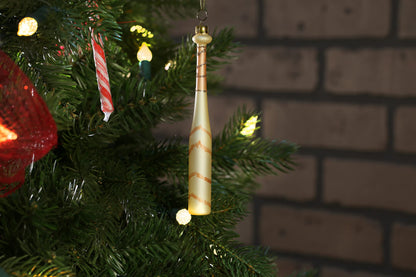 North Star Christmas | Baseball Bat Glass Ornament | Entertainment Collection