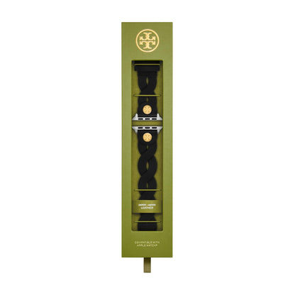 Tory Burch Women's Braided Band for Apple Watch®, Leather (Model: TBS0112E)