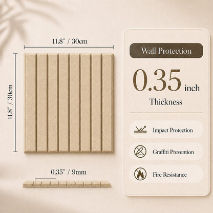 Baysola Stripe Felt Bulletin Board Panels 48 x 36 Inch Self Adhesive Wall Tiles Cork Board Alternative for Office Classroom Photos Notes 12 Pack