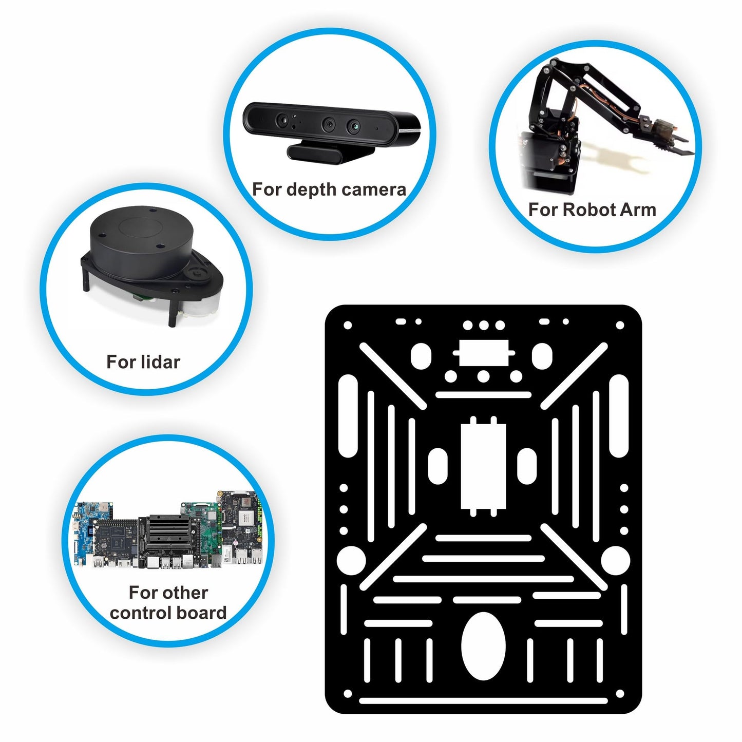 OSOYOO FlexiRover Robot Car Kit for Arduino Mega2560 with WiFi Expansion Board – 520 Motors, Mecanum Wheels, 4-Wheel Drive Motor Board, Battery & Charger, Customizable Chassis for Advanced Robotics