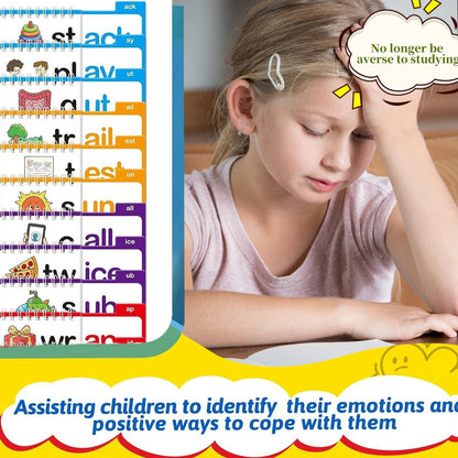 30 Read Word Families, Sight Words, ABC Phonics Flash Cards,Reading Learning Set, Educational Games for Kindergarten