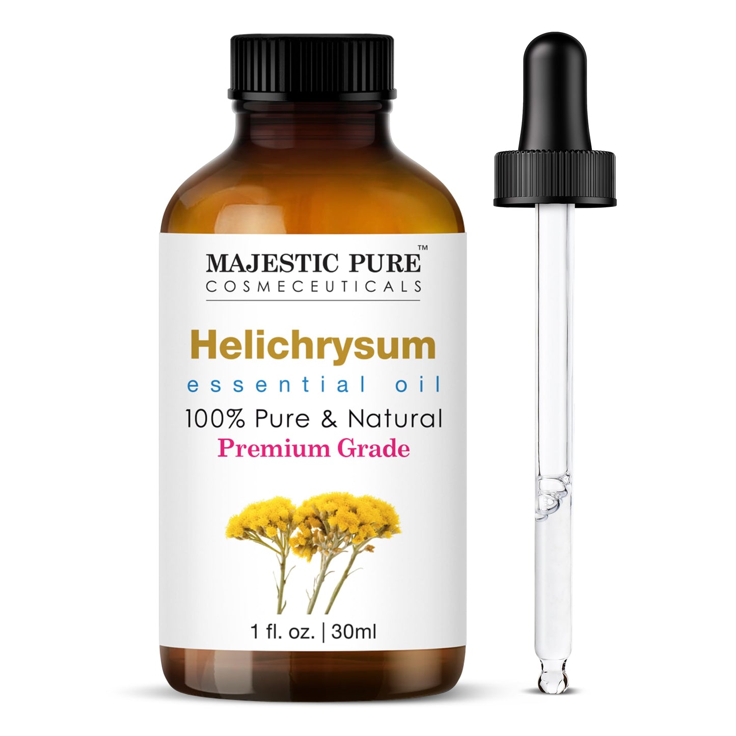 Majestic Pure Lavender Essential Oil with Glass Dropper - Huge 4 Fl Oz - 100% Pure and Natural Lavender Oil - Premium Grade Essential Oils for Diffuser, Aromatherapy, Soap and Candle Making