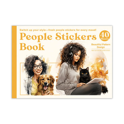 Bomichi Black Girl Sticker Book, 40 Sheets 283 Pcs Journaling Scrapbooking Stickers for Journaling Scrapbooking Bullet Journals Planners Letter Card Making Collage Art Crafts Water Bottle