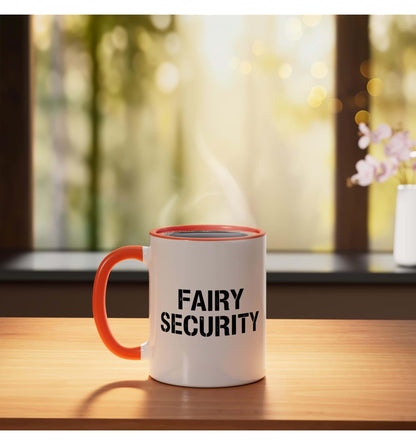 Fairy Security Dad Halloween Costume Family Matching - Dad Ceramic Mug, Orange/White