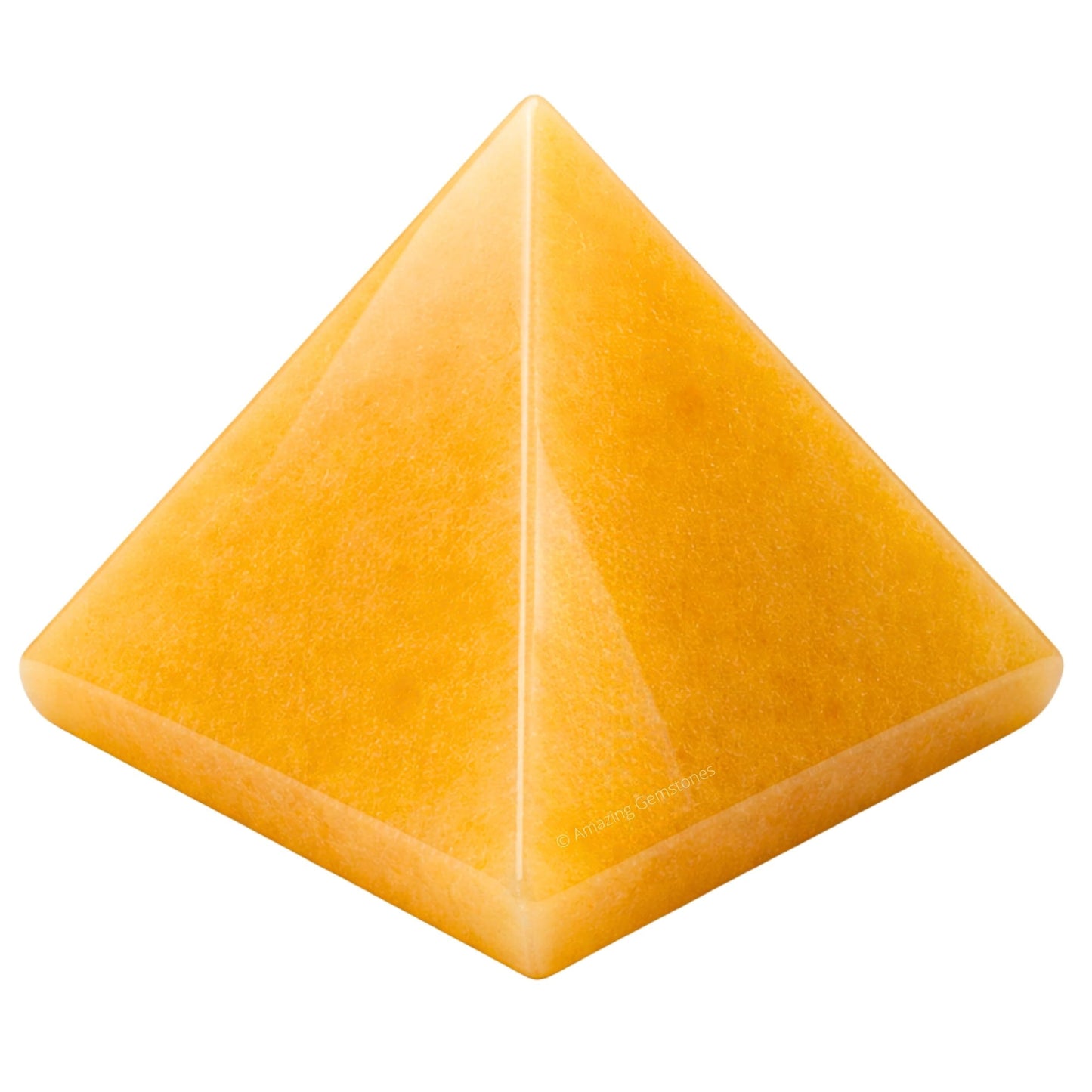Amazing Gemstone Yellow Aventurine Pyramid Crystal Healing Stones - 1" Great Pyramid Figurine of Natural Stone Pyramid for Meditation, Reiki, Chakra Balancing and Crystal Pyramids Grid
