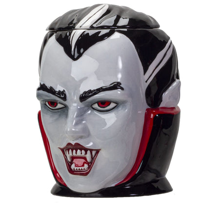 Pacific Giftware Halloween Vampire Dracula Bust Ceramic Cookie Jar - Spooky Kitchen Decor and Storage