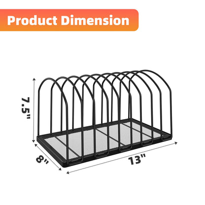 Simple Trending 2 Pack 9 Section Metal File Sorter Organizer for Desk Home Office, Black