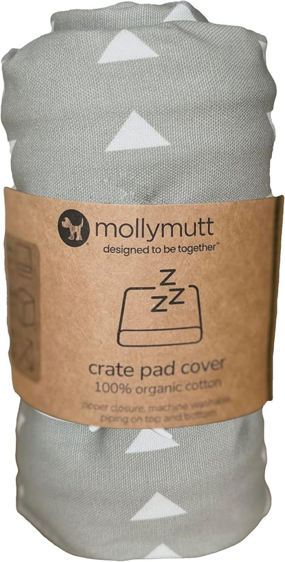 Molly Mutt Dog Crate Pad Cover, 100% Cotton Canvas Mat for Dog or Puppy Crate Bed, Durable, Washable, and Free of Harmful Chemicals, Pre-Shrunk, 42"x28"x2.5", Be Still