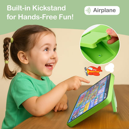 Learning Tablet for Toddlers 1-3 Trilingual Learning Toys with Sounds & Speech Therapy, Montessori Educational Toys for 1 Year Old Boy Girl, Baby Musical Toys 12-18 Months Toddler Toys Age 1-2-3 Gifts