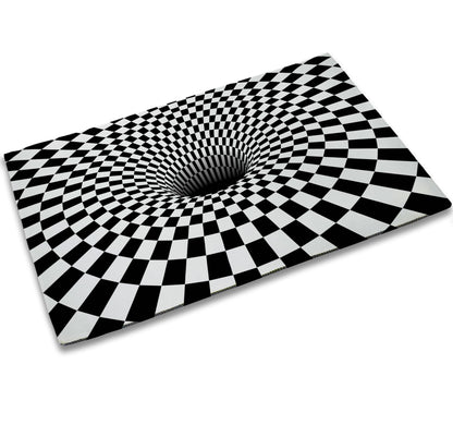 TUBAMQ Welcome 3D Vortex Doormat Indoor Outdoor Patio Optical Illusion Door Mats Non-Slip Entrance Mat for Home,Outside Entry,Yard,Floor,Patio 17x30INCH