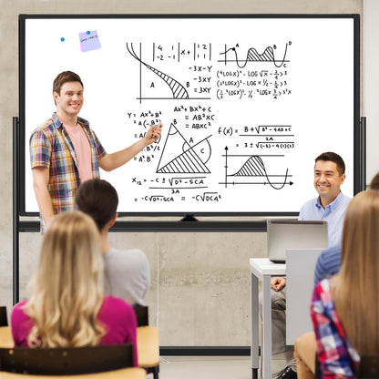 Rolling Whiteboard on Wheels 72"x48", Double-Sided Dry Erase Board with Stand, Big White Board with Stand Portable Magnetic Mobile White Board with 2 Eraser, 6 Markers, 20 Magnets