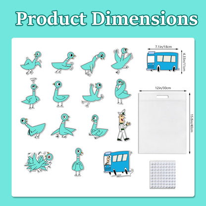 Ai fsem Don't Let the Pigeon Drive the Bus Fairy Tales Felt Board Story Sets Preschool Storytelling Learning Activities Performance Props Felt Toys