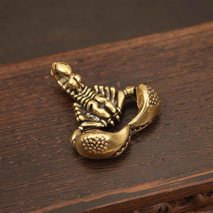 3PC Bee Scorpion Bat Sculpture Solid Metal Brass Animal Figurine Mini Insect Statue Ornament for Home Office Garden Desktop Decor Scene Decoration (Bees + Bats + Scorpions)