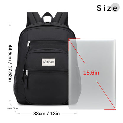 abshoo 34L Large Backpack for School Water Resistant Women Men Bookbag For College, Middle High School, Travel (Black)