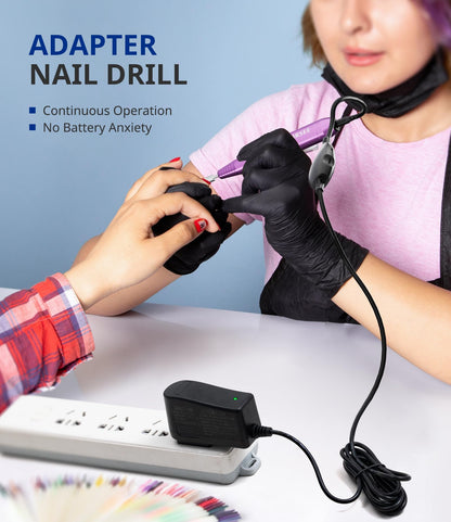 AIRSEE Home Lite USB Mobile Nail Drill Machine for Beginners Portable Nail File Manicure Pedicure Dremel Kit with 6 Bits 26 Sanding Bands for Home Acrylic Gel Nails Polishing DIY,Purple