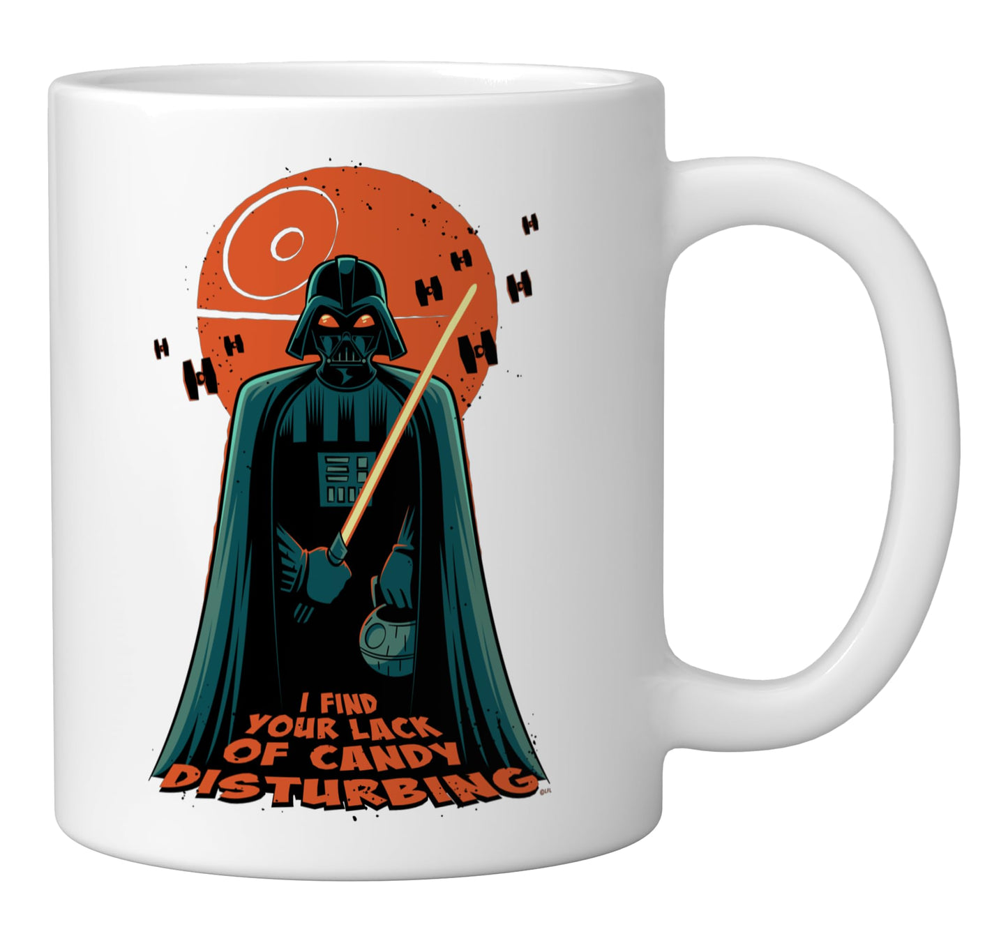 Star Wars Darth Vader Halloween Lack of Candy Disturbing Ceramic Mug, White