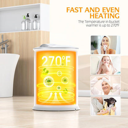 Large Towel Warmer for Bathroom, Luxury Hot Towel Warmer with Timer, LED Display Time and Temperature, Insulation Effect Up to 150 Minutes, Delay Time Up to 24 Hours, Best Ideals (White)