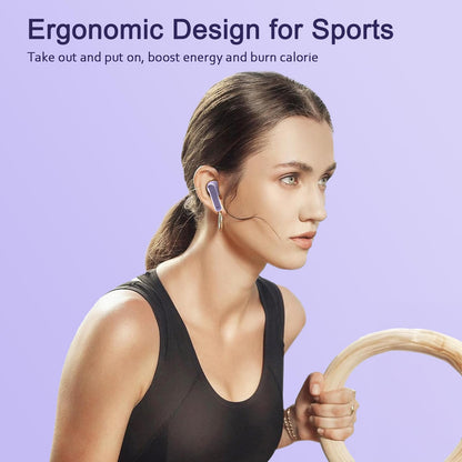TOKANI Wireless Earbuds, True Wireless Bluetooth Earbuds with Charging Case, Stereo Bluetooth Headphones with Microphone for iPhone Android Phones and Other Smart Cellphones (Purple)