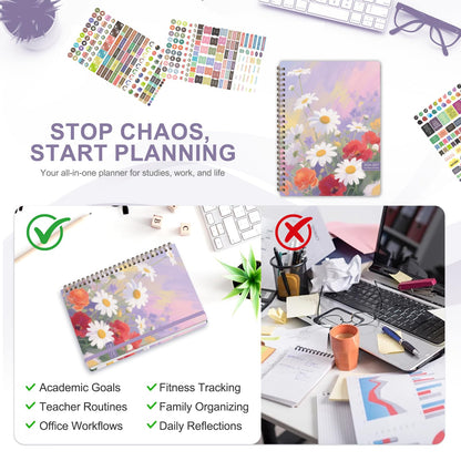Planner 2026-2027, Weekly and Monthly Academic Planner, July 2026 - June 2027, Hardcover Calendar Agenda Book for School Year Planning, School Supplies for Teacher and Student, A5(6.3'' x 8.5'')