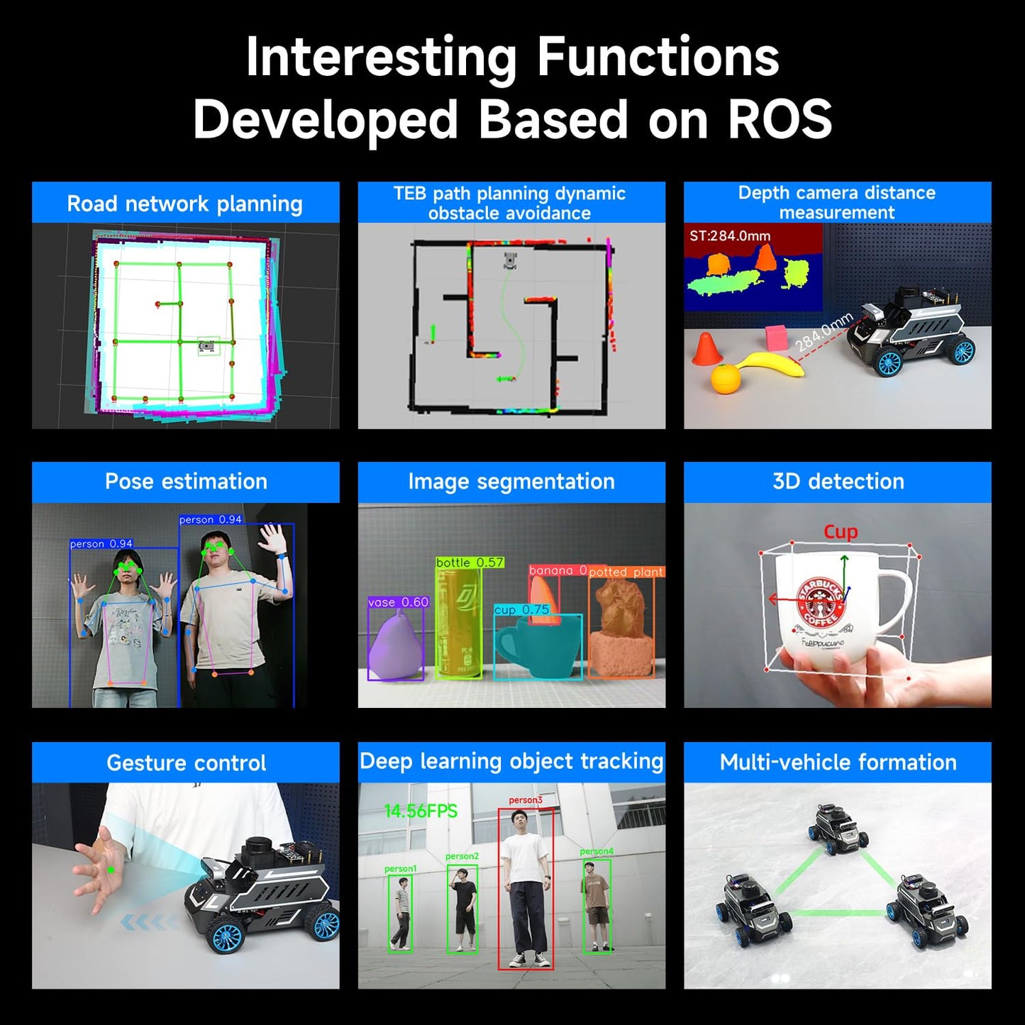 Yahboom ROS2 AI Robot Car,for RDK X5 8GB Supports RVIZ Simulation ROS2,TOF Lidar,SLAM Mapping Navigation, Tracking and Obstacle Avoidance