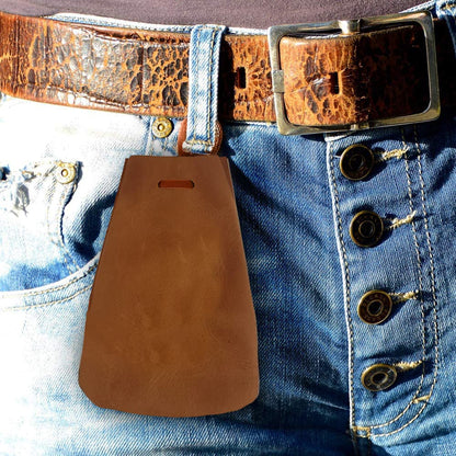 Nabob Leather Leather Drawstring Pouch, Coin Bag, Medicine Tobacco Pouch Medieval Reenactment Made in U.S.A Size 8.5" x 6"