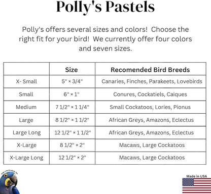 Polly's Pastels Nail Trimming & Beak Conditioning Safety Perch for Cockatiels, Cockatoos, Macaws, Parakeets, Budgies, Parrots and All Other Birds (Blue, Baby medium-3/4 Dia. x 5" Long)