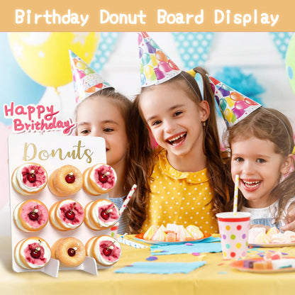 Could Spark Christmas Decor 3Pcs Donut Wall Display Stand Donut Board Doughnut Bar Display Donut Decor for Baby Showers Birthday Bridal Shower Wedding Party Treat