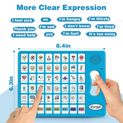 Joyreal AAC Device for Autism, Non Verbal Communication Tools for Speech Therapy & Stroke Rehab. Communication Tablet, Autism Talking Aids with 8 Programmable Buttons & Adjustable Volume