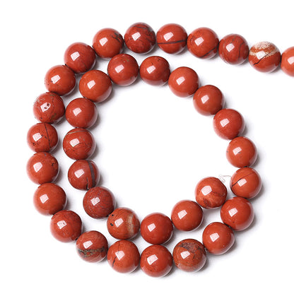 4MM 86PCS Natural Stone Chinese Red Jaspers Spacer Beads for Jewelry Making DIY Bracelet