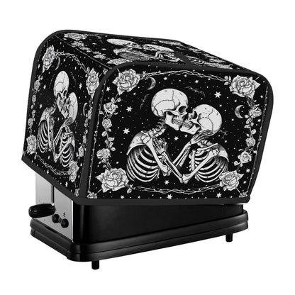 Toaster Cover 4 Slice Wide Slot Halloween Skull SkeletonBread Toaster Oven Dustproof Cover Small Appliance Kitchen Covers Dust and Fingerprint Protection for Women Gift 4 Slice